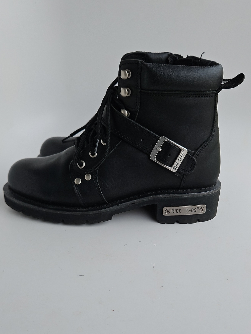 Ride TEC® Women's Black Leather Lace-Up Boots - Picture 3 of 12